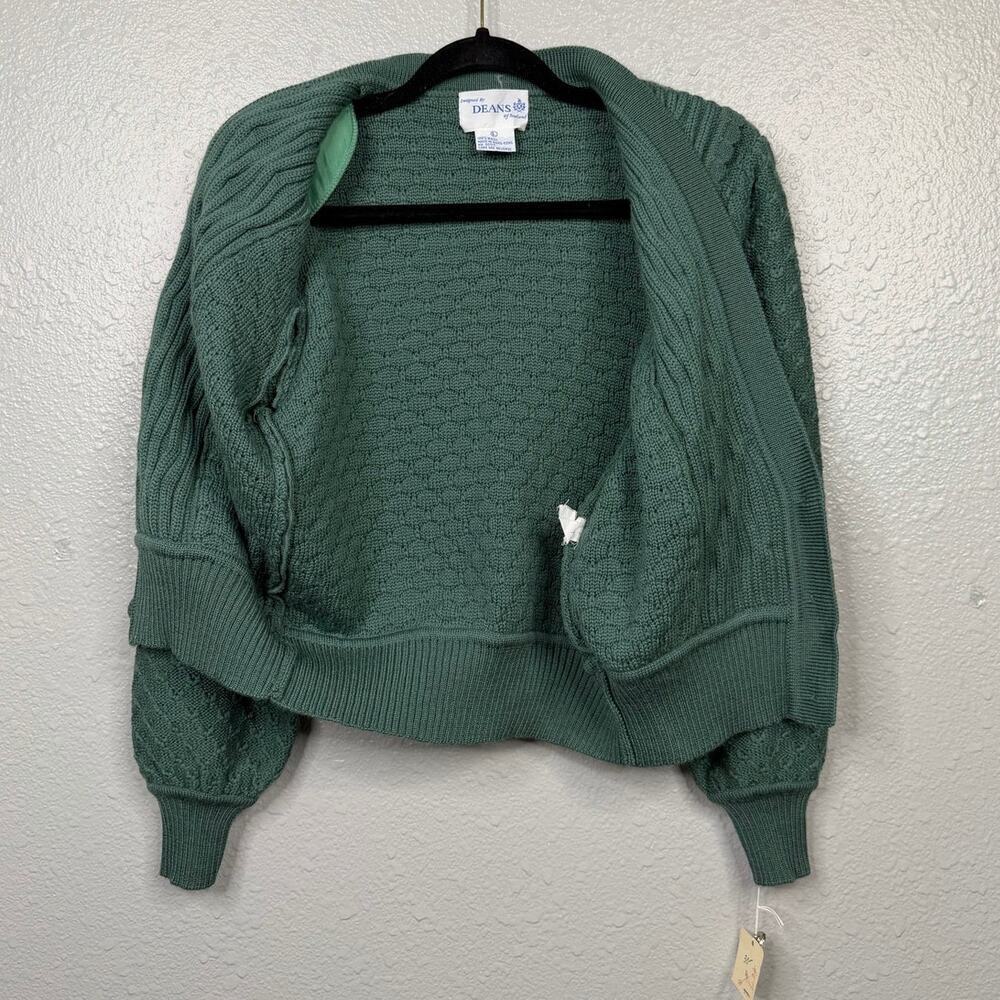 Deans Of Scotland Women’s Green 100% Wool Cardigan / Size-Large - Picture 9 of 11